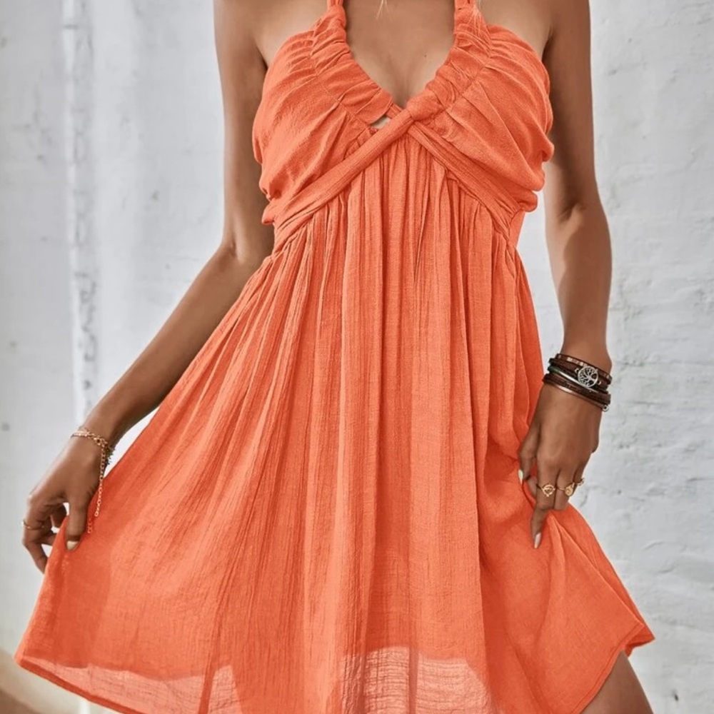SHEIN Orange Mini Dress